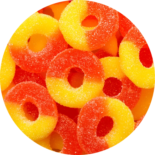 0043_50129_2__21699 Albanese Gummi Peach Rings 4.5lb